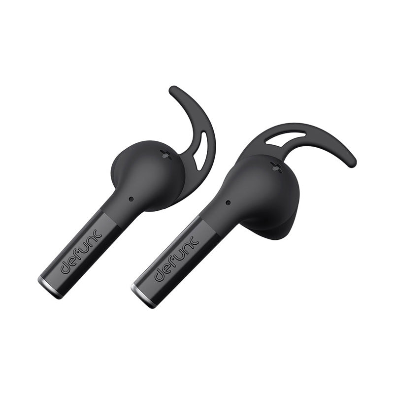 Defunc True Sport Wireless Earbuds - Black | Sweatproof Bluetooth Headphones for Running, Gym & Workout