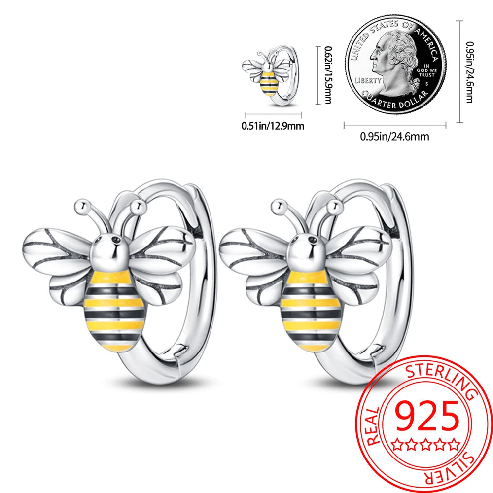 Cute Bee Earrings for Girls - Gold Plated Dainty Honeycomb Jewelry Gift for Women & Teens - Perfect for Everyday Wear, Parties & Gifts