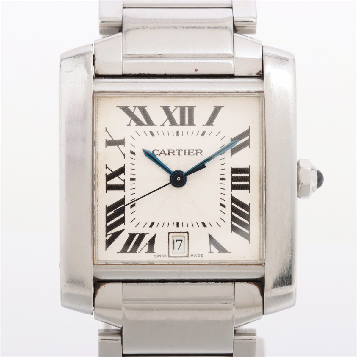 Cartier Large Tank Francaise Stainless Steel Watch W51002Q3 for Men - Luxury Dress Watch for Business & Formal Occasions