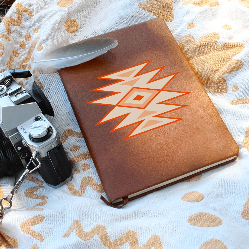 Vegan Leather Journal with Southwestern Motif - Handmade Leather Bound Notebook for Writing, Sketching & Travel Journaling - Perfect Gift for Writers & Artists