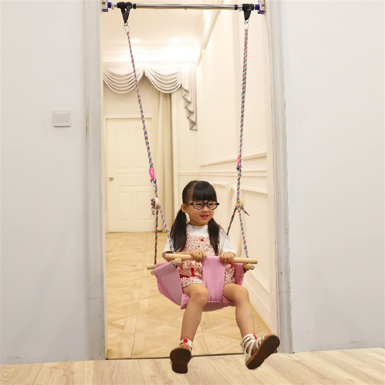 **Baby Swing Seat - Portable Hanging Indoor/Outdoor Swing Chair for Kids & Toddlers - Perfect for Playground, Backyard, Porch & Tree Swing Sets - Durable & Comfortable Gray Swing for Fun & Relaxation**