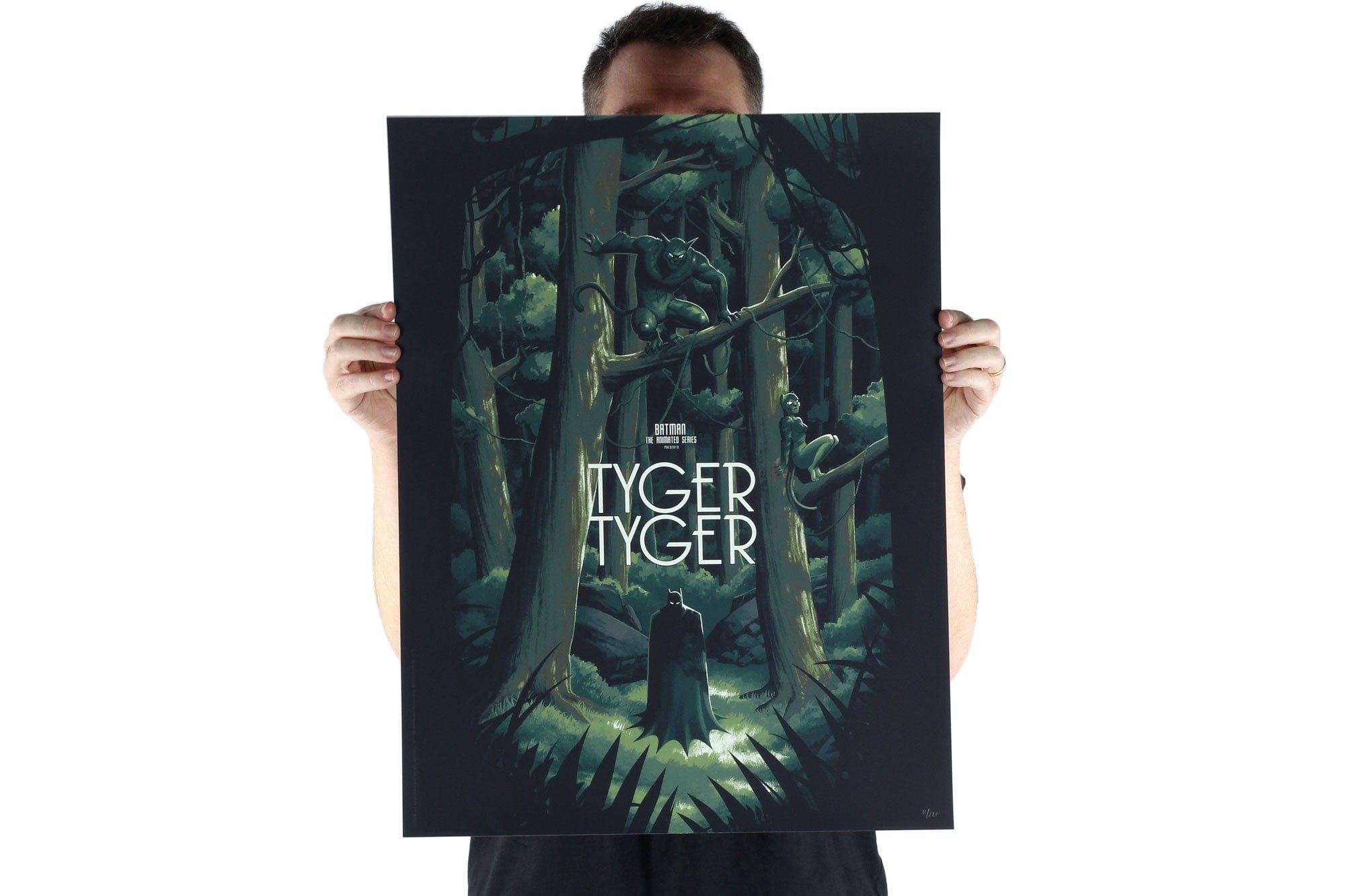 Batman: The Animated Series Tyger Tyger Screen Printed Poster - Vintage DC Comics Wall Art for Home, Office & Superhero Fan Gifts