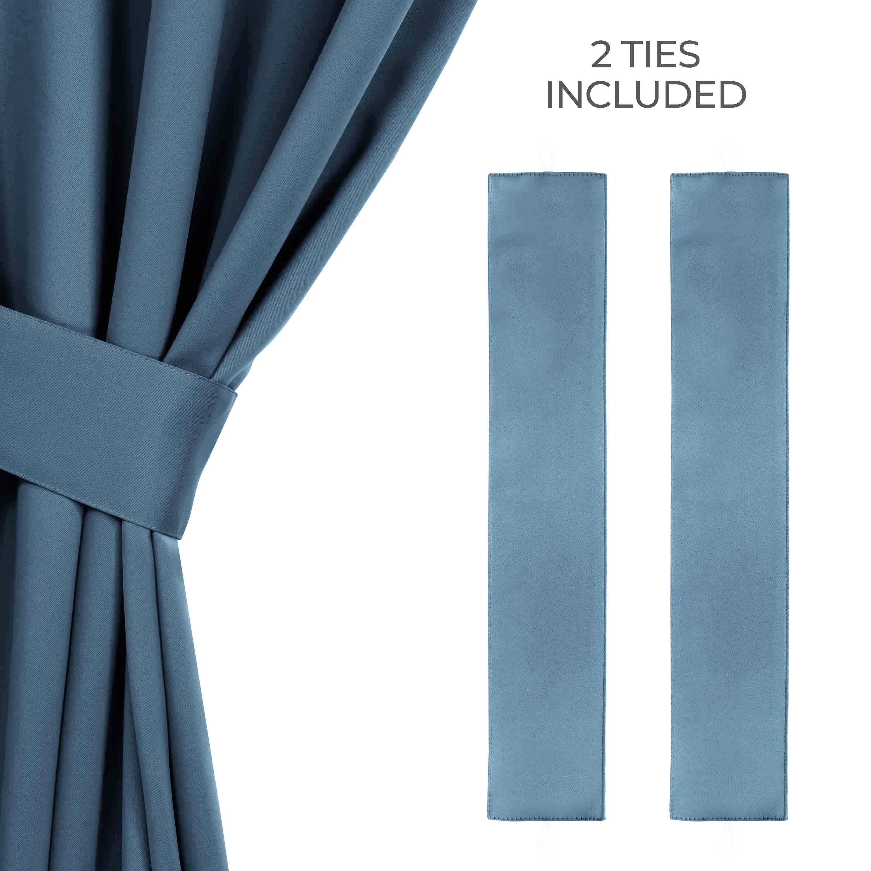 Blackout Curtains Set of 2 - 100% Room Darkening, Machine Washable & Noise Reducing for Bedroom, Nursery & Home Theater - Solid Color Thermal Insulated Drapes for Better Sleep & Energy Efficiency