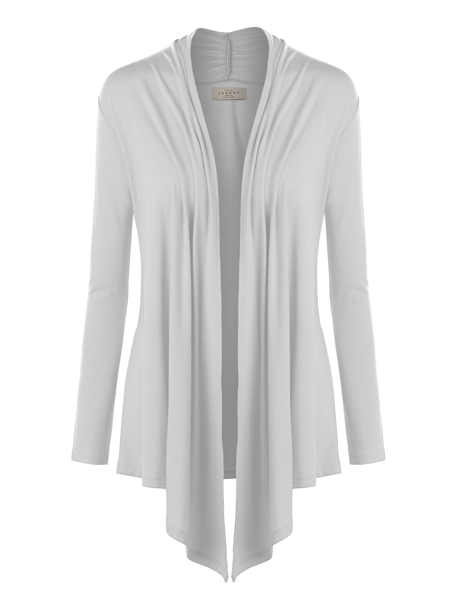 CTC Women's Draped Open-Front Cardigan - Soft Long Sleeve Lightweight Sweater - Made in USA - Perfect for Office, Casual Outfits & Layering in Fall/Winter