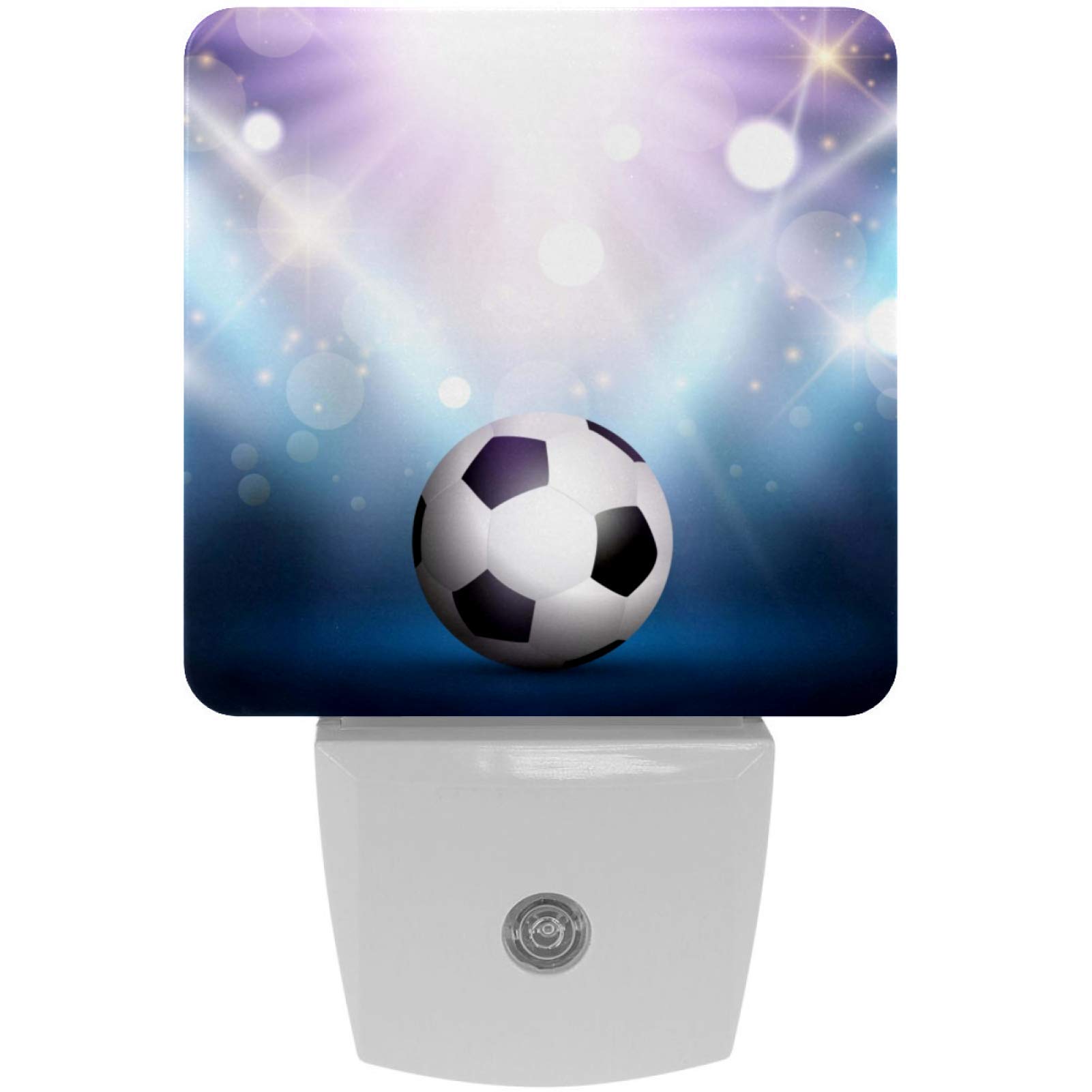 Smart LED Night Light with Auto Dusk to Dawn Sensor - Plug-in Soccer Football Spotlight for Hallway, Bedroom, Kids Room, Kitchen, Stairway & Bathroom | Perfect for Nighttime Safety and Energy-Efficient Home Lighting
