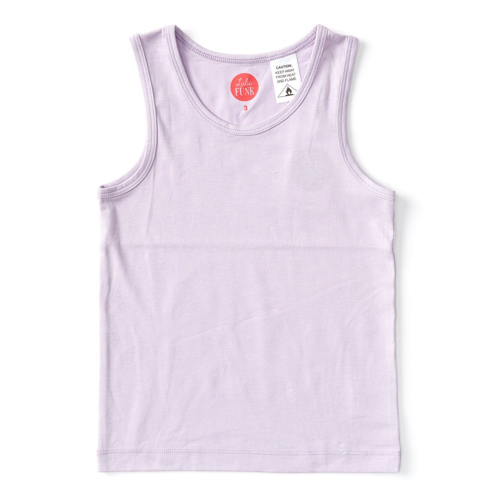 Organic Cotton & Bamboo Singlet - Soft & Breathable Lilac Haze Women's Tank Top for Yoga, Summer & Casual Wear