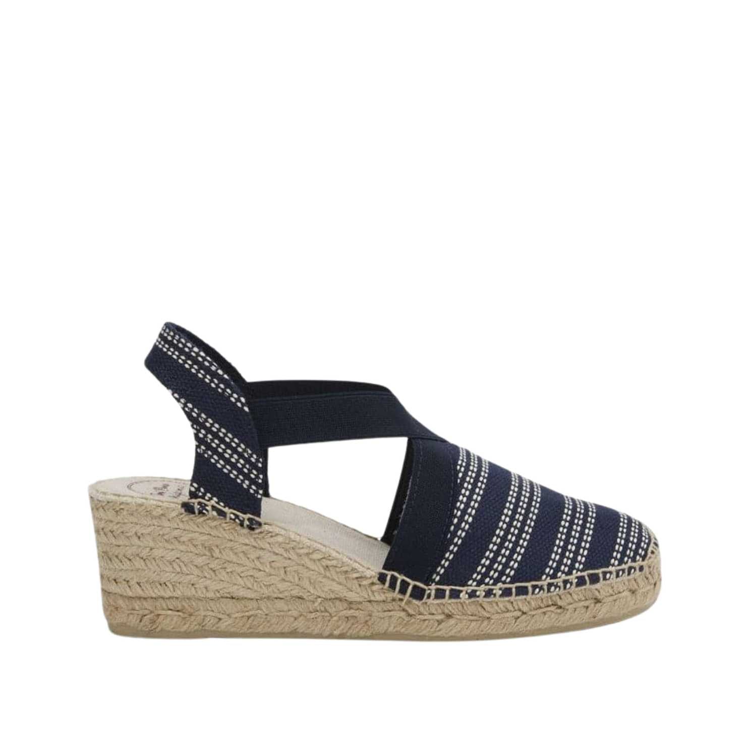 Women's Striped Cotton Blend Wedge Espadrilles - Comfortable Summer Shoes for Beach, Casual Outings & Everyday Wear | Tarbes