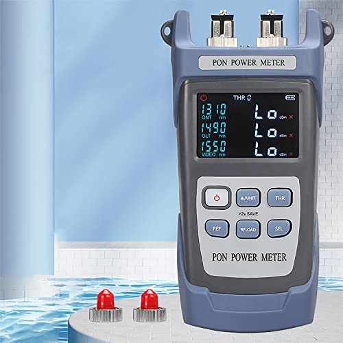 **YD-300A Optical Fiber Power Meter 1310/1490/1550nm PON Network Tester with FC/SC/APC Adapter - Perfect for PON Network Installation & Maintenance**