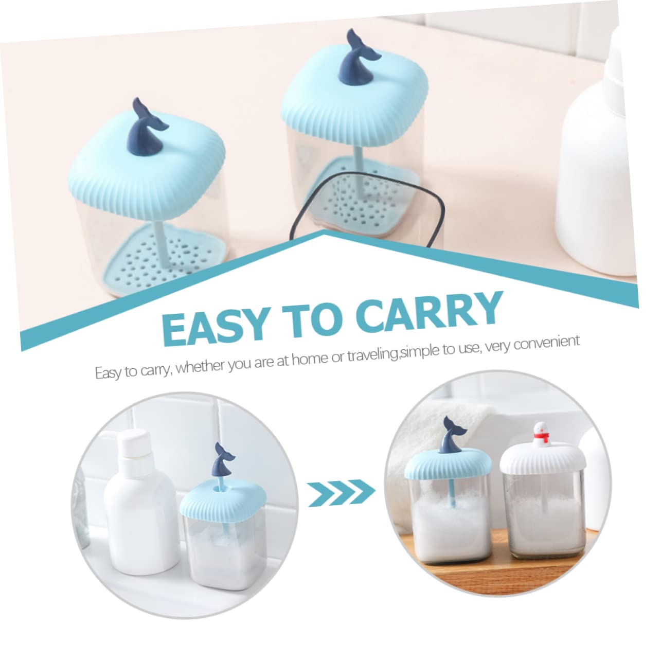 Balacoo 2-Pack Handheld Foam Maker Bottle - Manual Milk Frother for Coffee, Face Cleanser & Skincare - Marshmallow Foam Maker for Lotion, Moisturizing Gel & Gentle Face Wash - BPA-Free PP Plastic (Perfect for Home, Cafe & Travel)