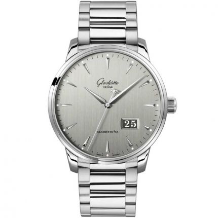 Glashutte Original Senator Excellence Panorama Date Stainless Steel Men's Watch - Luxury Automatic Timepiece for Business, Formal & Special Occasions