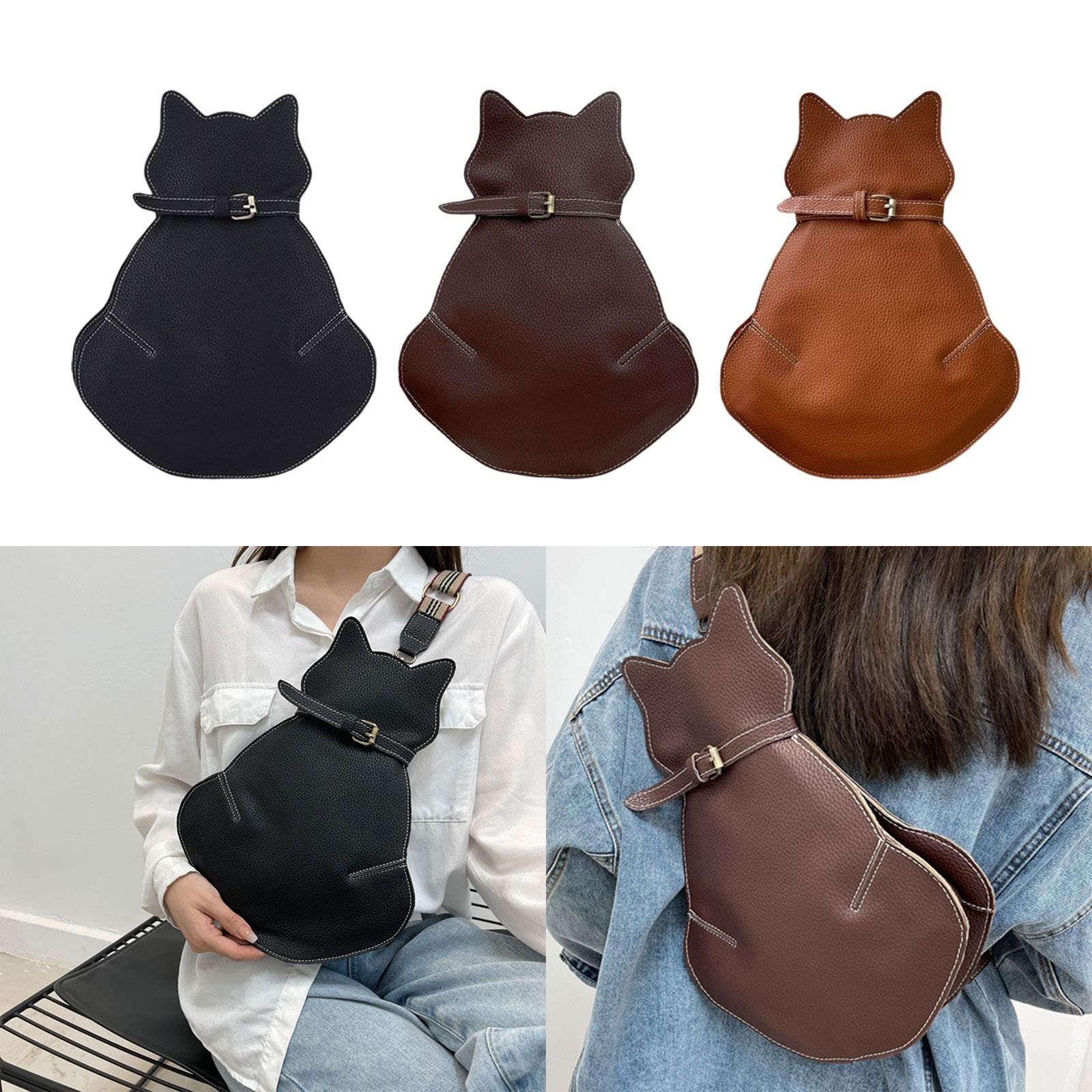 FashionMyDay® Stylish Cat-Shaped Sling Bag - Crossbody Backpack for Women, Gym, Travel & Daily Use | Lightweight Waist Pack with Adjustable Strap | Perfect for Workout, Shopping & Outdoor Activities