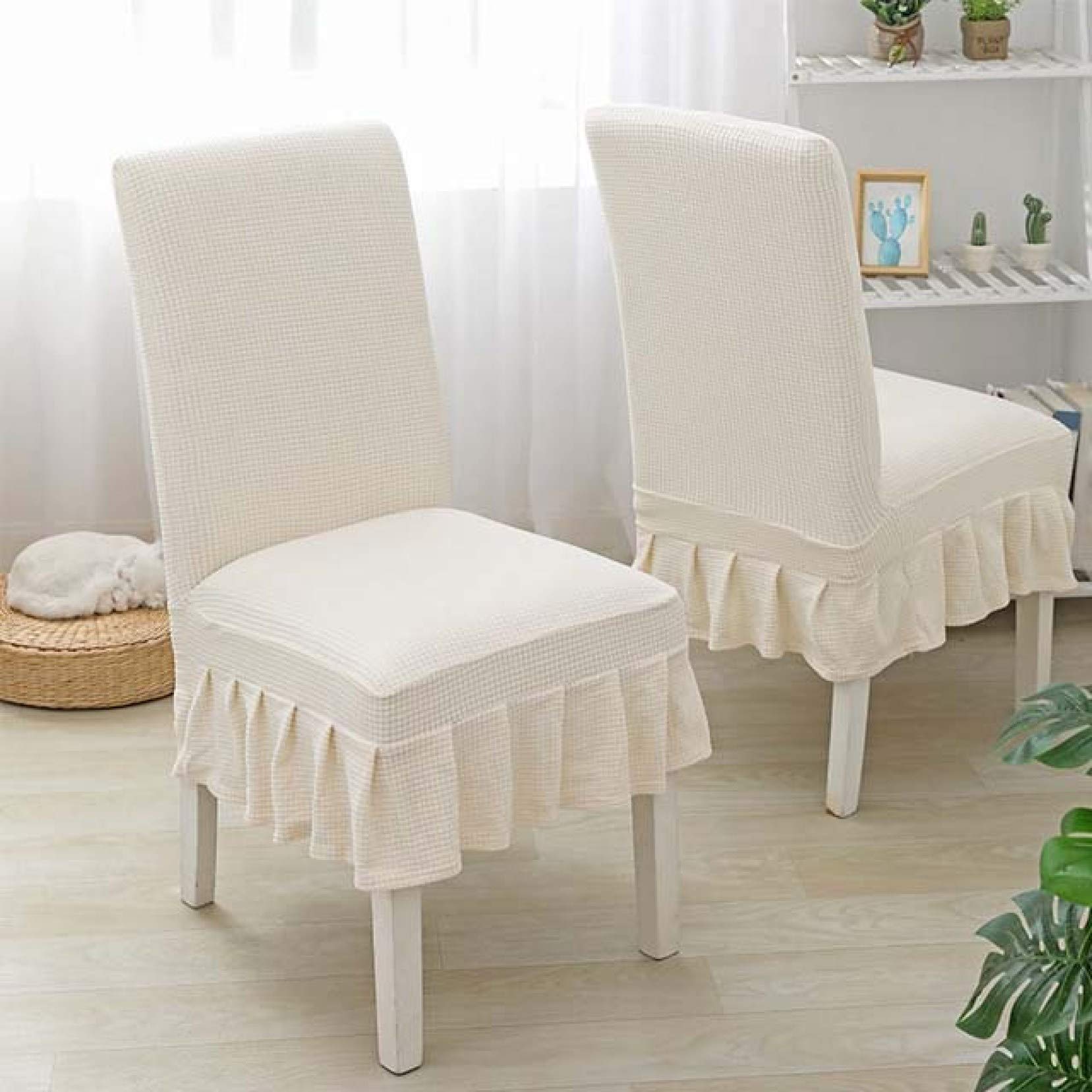 YURASIKU 1/2/4/6/8PCS Stretchable Washable Dining Chair Covers - Spandex Fabric Chair Protectors for Kitchen, Restaurant, Hotel & Home Use - Perfect for Daily Dining, Parties & Special Occasions