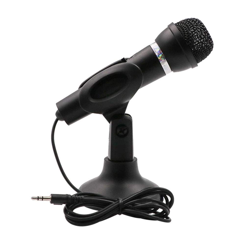 Computer Microphone with 3.5MM Plug & Play, Omnidirectional USB Mic with Desktop Stand for Gaming, Streaming, Podcasting - Perfect for PC, Laptop, Home Studio & Online Meetings