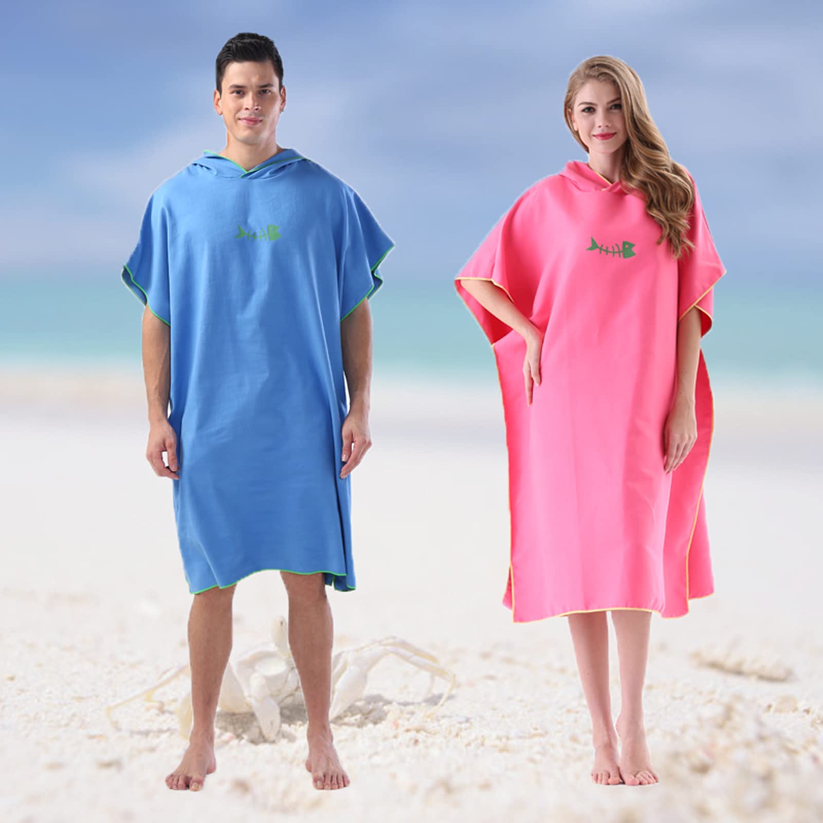 Lixada Quick-Dry Surf Poncho with Hood - Microfiber Beach Changing Towel & Swim Cover-Up for Adults | Perfect for Surfing, Swimming, Beach Trips & Outdoor Activities