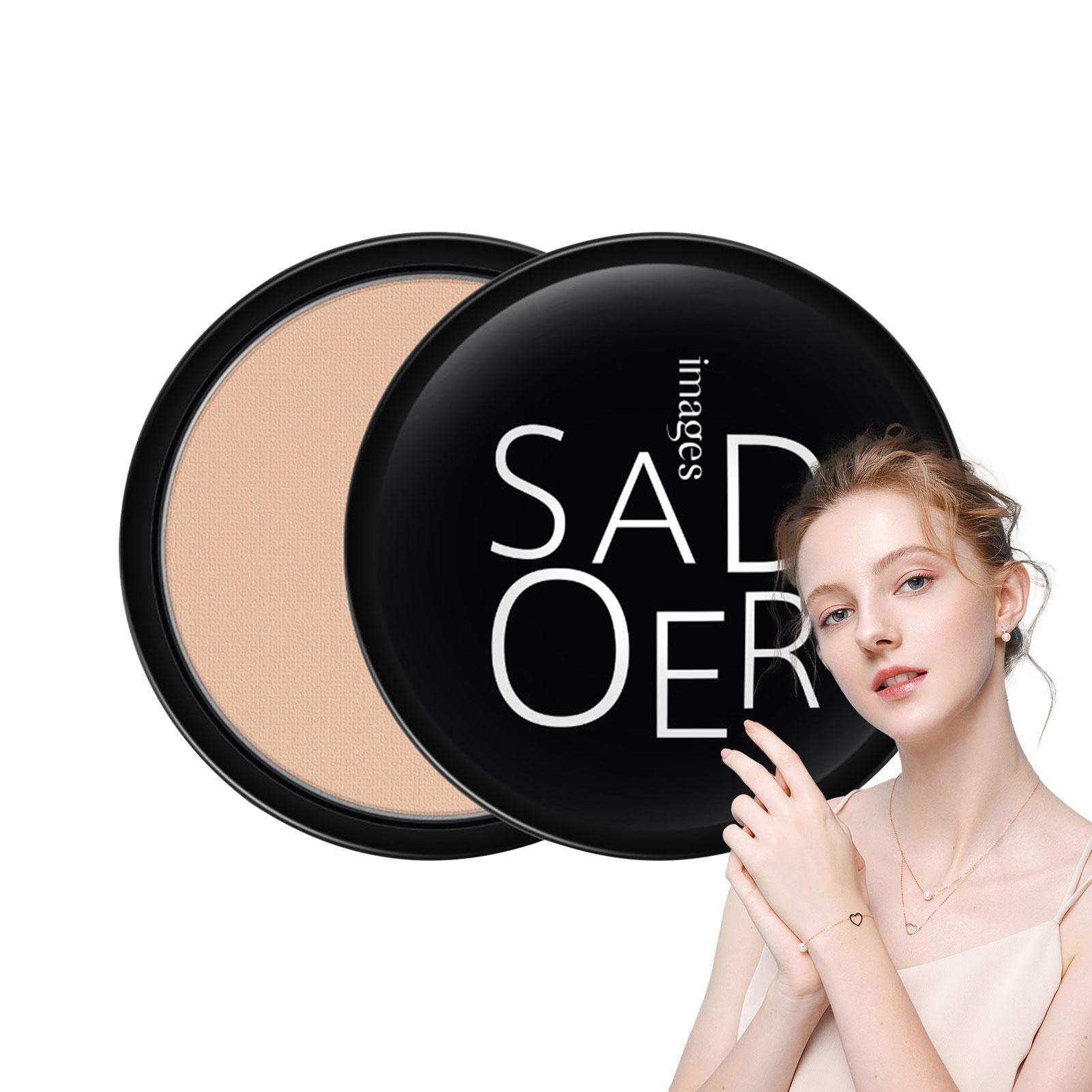 Matte Compact Powder - Oil Control & Poreless Mineral Makeup | Long-Lasting Finishing Powder, Brightening BB Cream Cushion Foundation with Moisturizing Concealer | Perfect for Daily Wear, Touch-Ups & Oily Skin Control