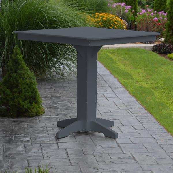 Eco-Friendly Recycled Plastic Square Bar Table - Durable Outdoor & Indoor Patio Furniture for Restaurants, Cafes, and Home Decoration