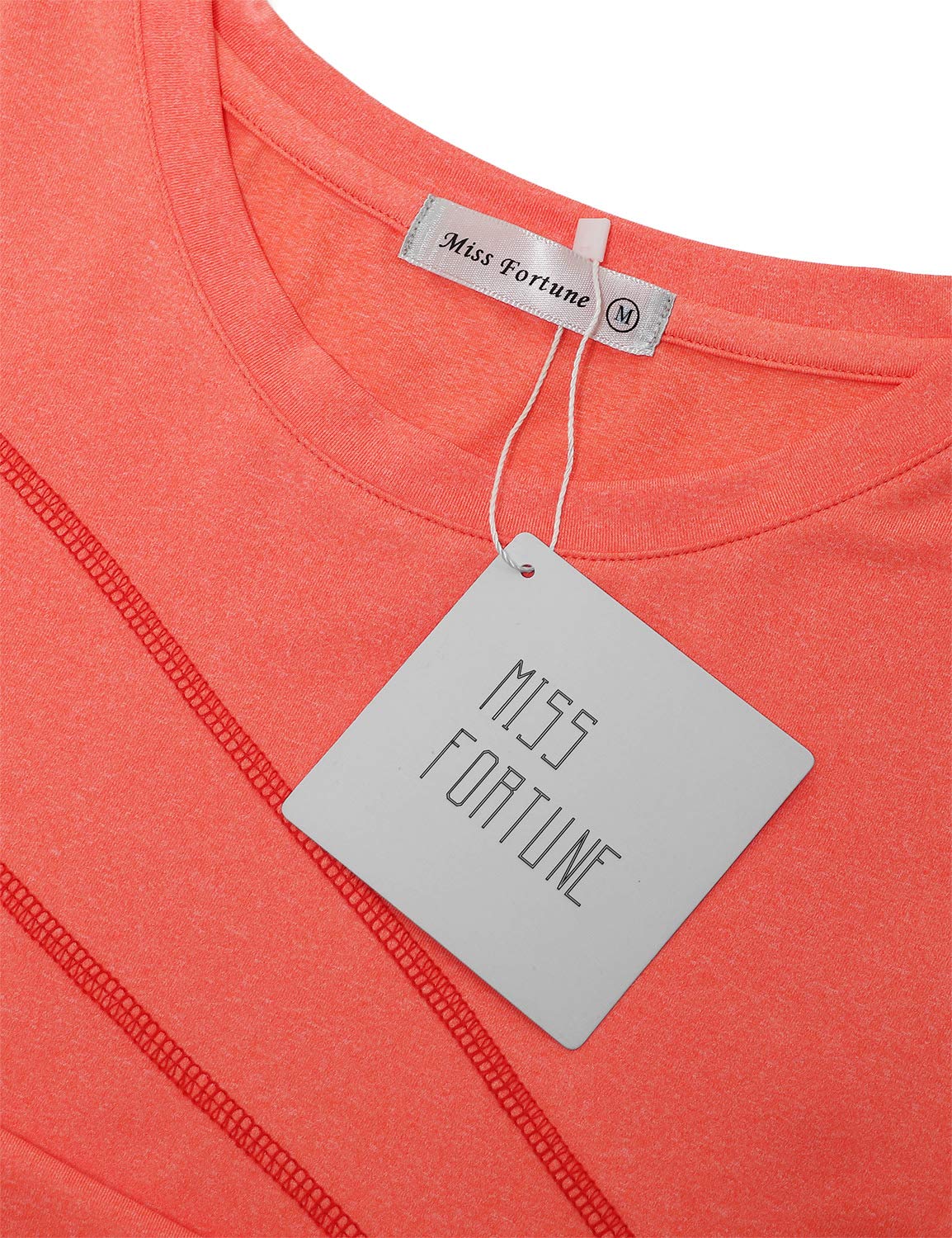 MISS FORTUNE Women's Workout Tops - Breathable Moisture Wicking Active Shirts for Yoga, Running, Hiking & Gym - Comfortable Fitness Shirts for Women - Perfect for Outdoor Activities & Sports Training
