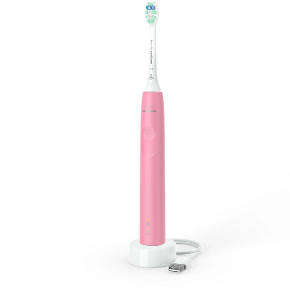 PHILIPS HX3681/26 4100 Series Sonic Electric Toothbrush with 2 Brush Heads - Rechargeable, Waterproof for Deep Cleaning - Perfect for Travel & Home Use