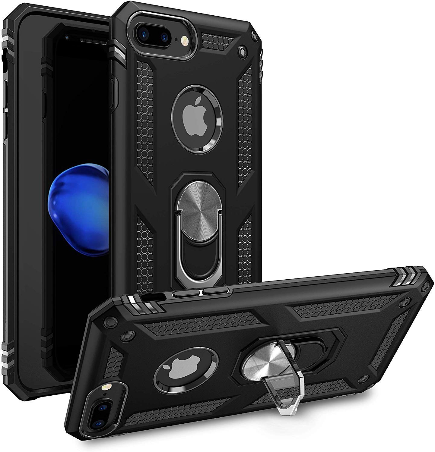Shockproof iPhone 8 Plus/7 Plus Case with Kickstand - Heavy Duty Protective Cover for 5.5 Inch iPhone Models | Perfect for Outdoor Activities, Work & Travel