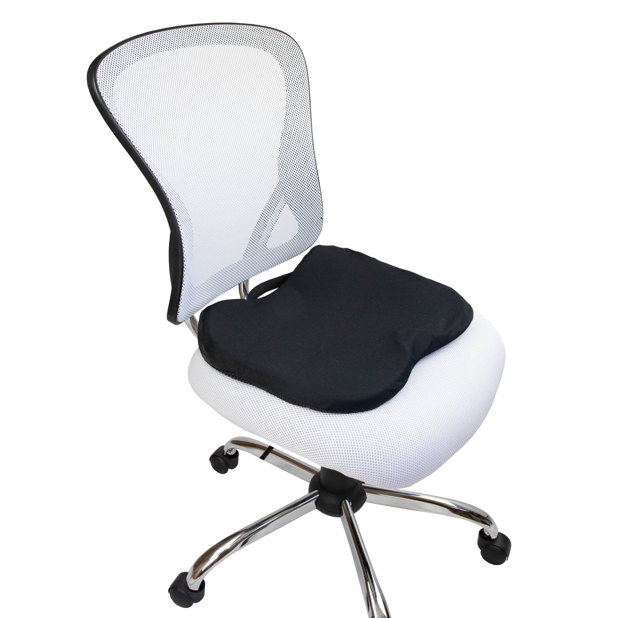 SitzRight ErgoGel Seat Cushion - Orthopedic Memory Foam for Office Chair & Car - Pressure Relief for Back Pain, Sciatica & Tailbone - Non-Slip Cover for Home, Work & Travel Use