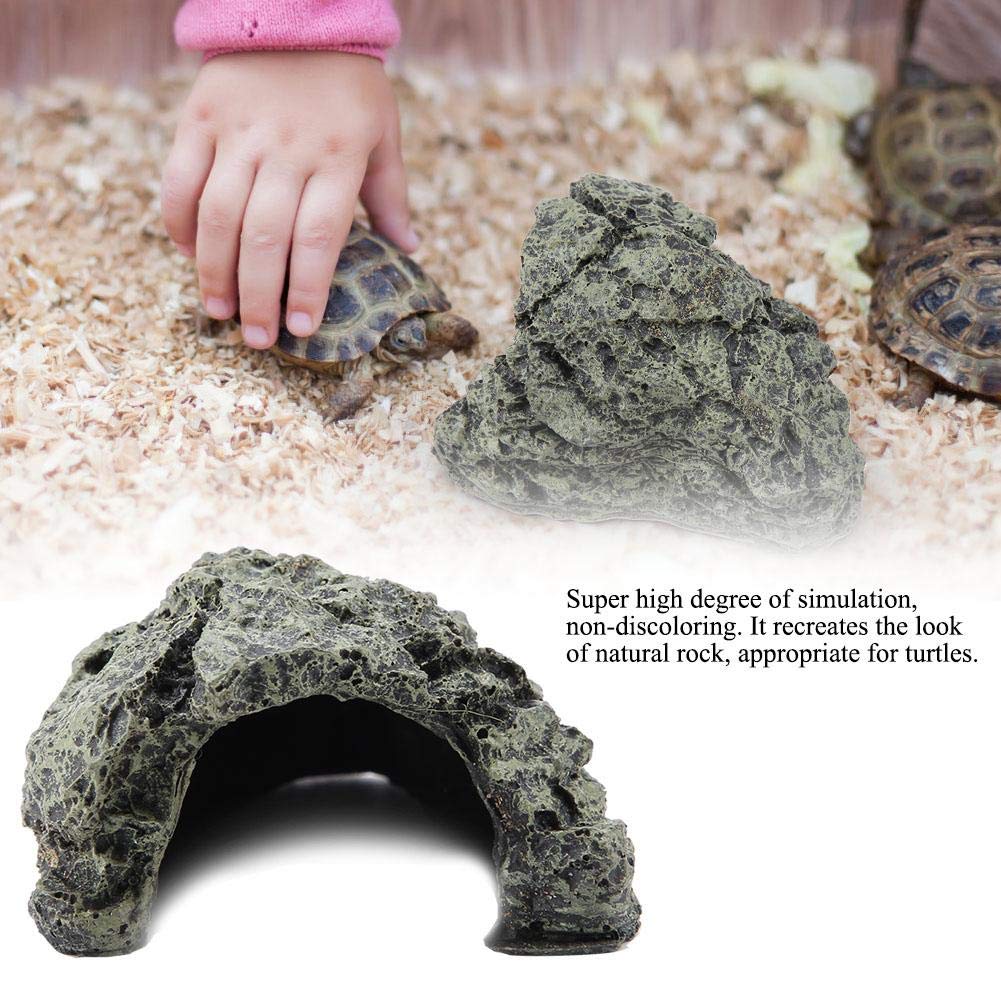 Reptile Hide Box - Large Terrarium Cave Shelter for Lizards, Snakes & Geckos | Natural Aquarium Decoration & Habitat Accessory for Stress Relief & Safe Resting