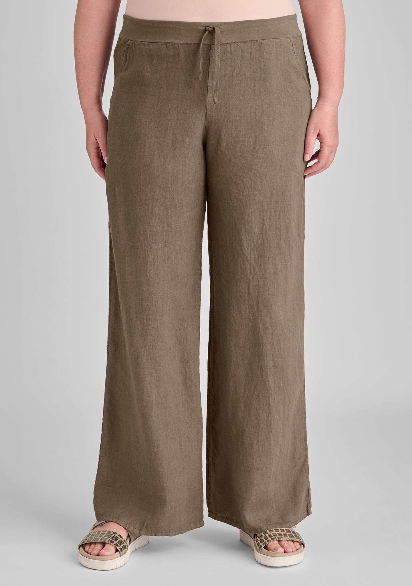 Flat Iron Pant - Linen Drawstring Pants for Women | Comfortable Casual Lounge Pants | Perfect for Yoga, Travel & Home Wear