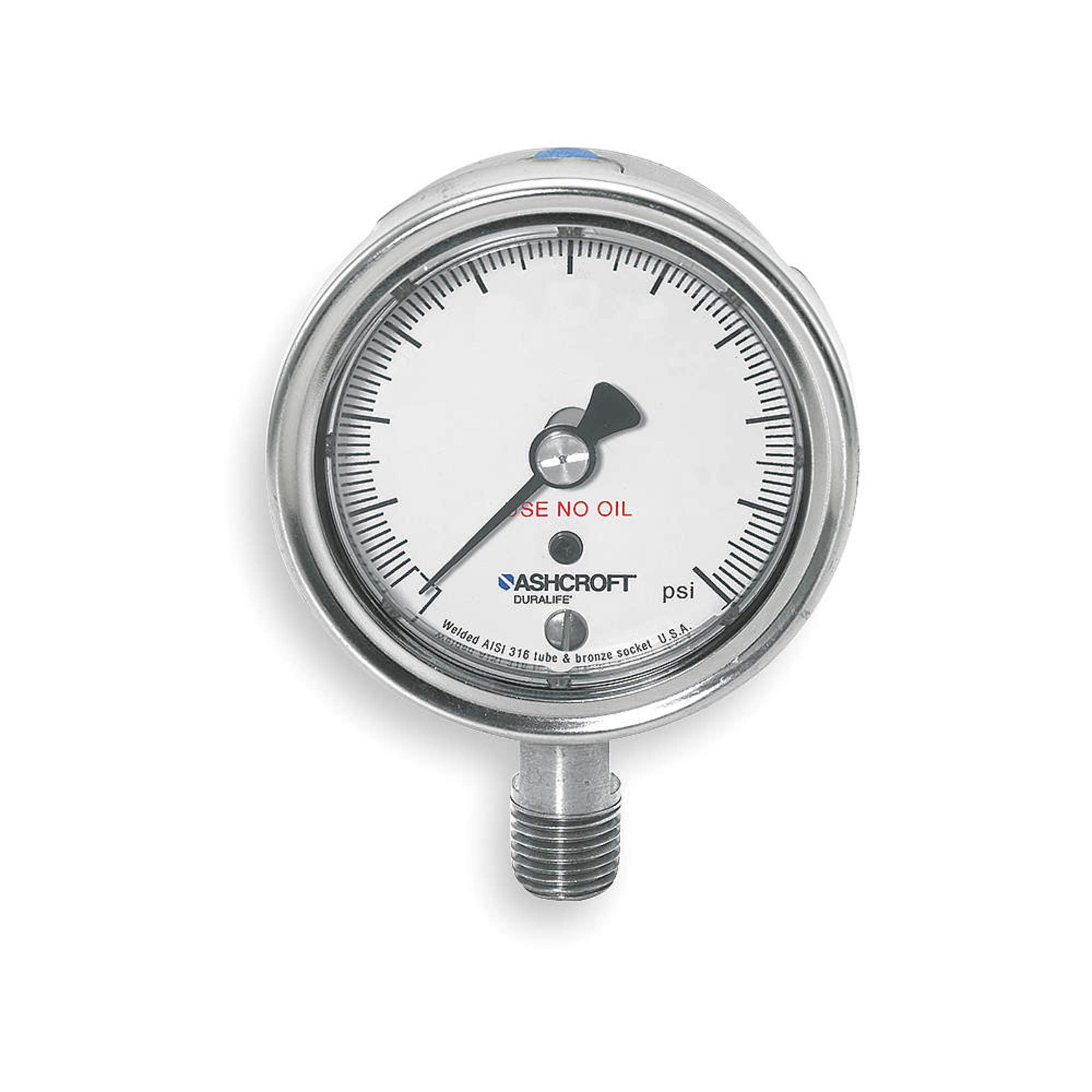 High Precision Vacuum Gauge 30 Hg to 0, 2-1/2 Inch Dial, 1/4 Inch NPT Connection - Perfect for HVAC, Refrigeration & Automotive Vacuum Systems