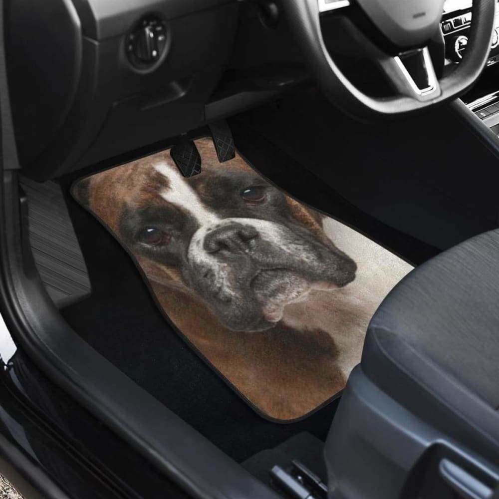 Funny Boxer Dog Car Floor Mats - Non-Slip Waterproof Pet Accessories for Cars, SUVs & Trucks | Perfect for Dog Lovers & Pet Owners | Great Gift Idea for Holidays & Birthdays