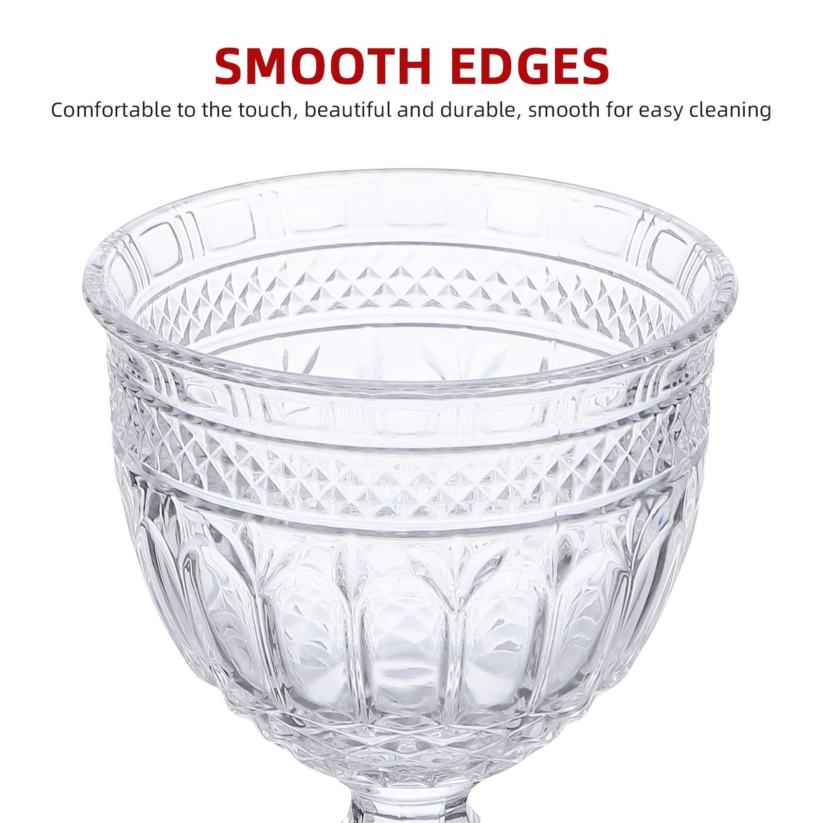 Clear Glass Candy Jars with Lids - 12 oz Crystal Candy Dishes for Wedding Buffet, Party, Home & Office Decor - Elegant Footed Candy Canisters for Displaying Sweets, Cookies & Treats