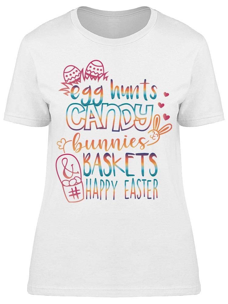 Smartprints Candy Bunnies Women's T-Shirt - White for Casual Wear