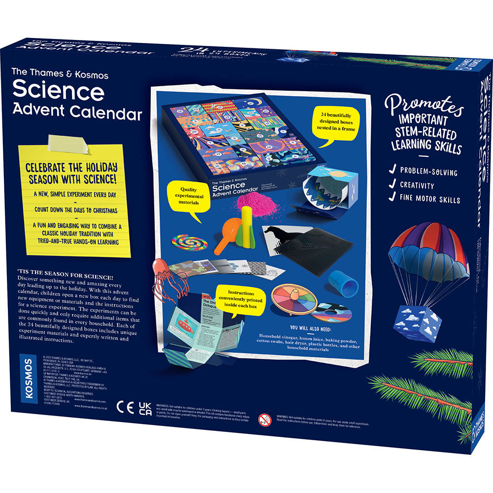 Thames & Kosmos Science Advent Calendar - 24 Days of STEM Experiments & Educational Activities for Kids | Perfect for Holiday Learning & Christmas Countdown