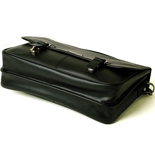 Premium Alpine Swiss Genuine Leather Briefcase for Laptop - Business Messenger Bag with 1 Year Warranty - Perfect for Office, Travel & Professional Meetings