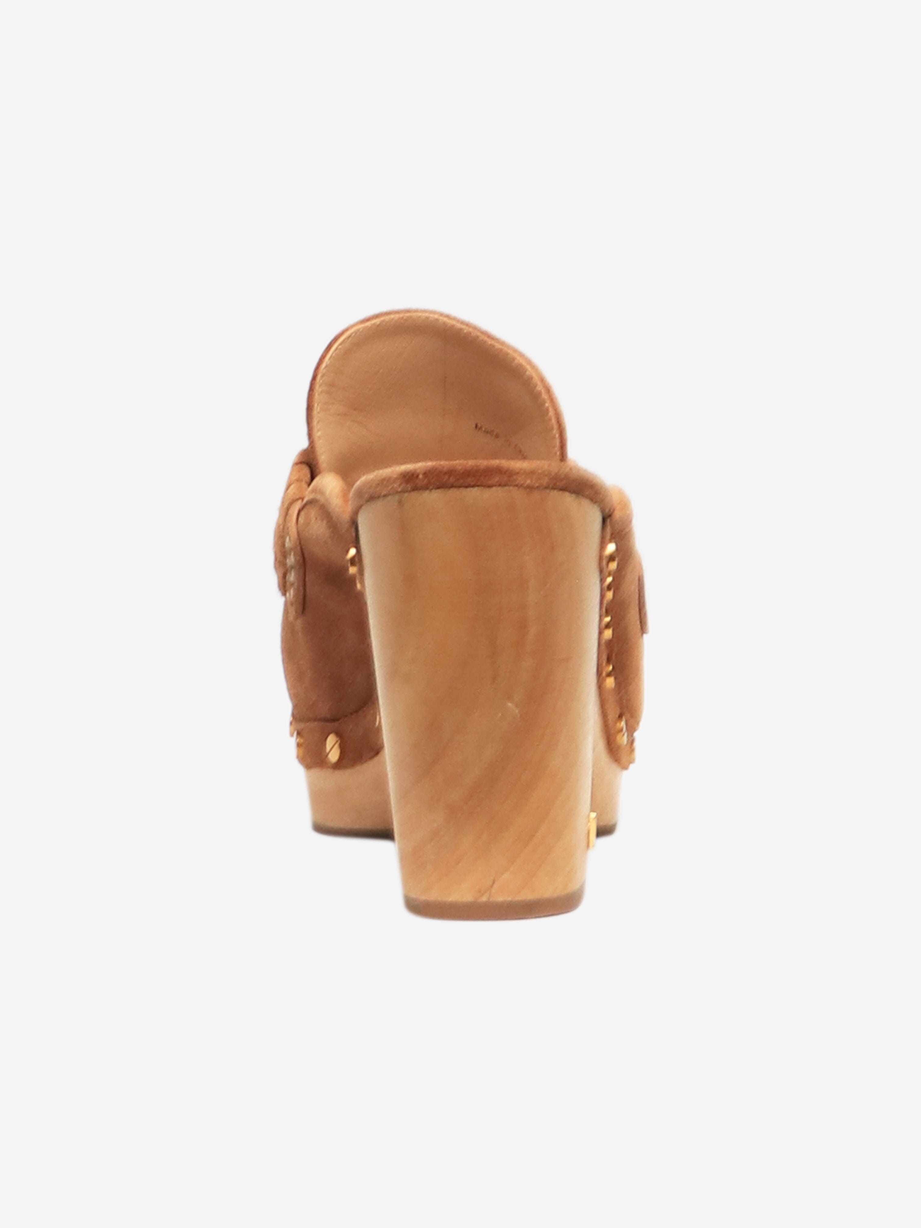 Comfortable Brown Suede Clogs for Women - UK Size 4.5 (US 6.5) - Slip-On House Shoes for Indoor/Outdoor Wear - Perfect for Home, Garden & Casual Outings