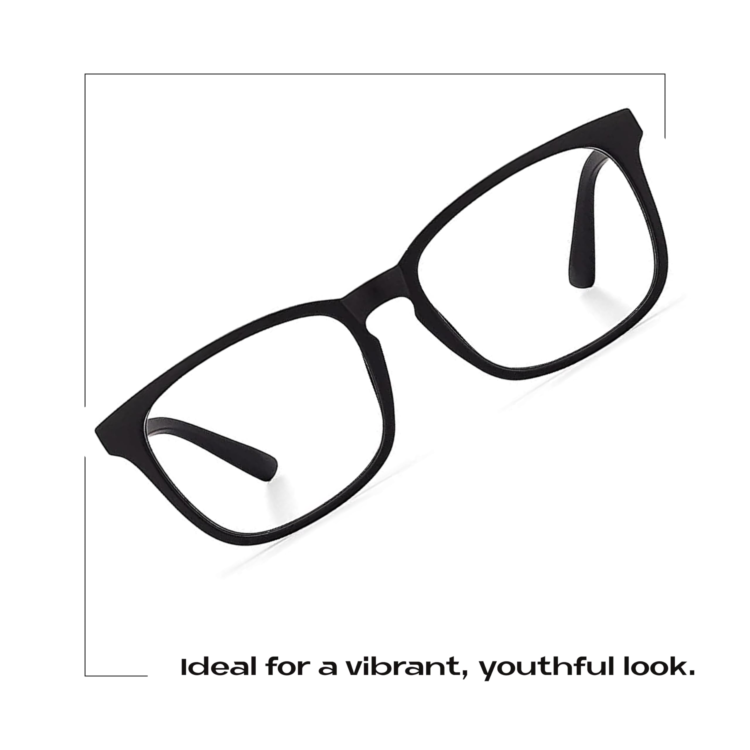 Blue Light Blocking Reading Glasses 1.25X - Anti Glare Computer Glasses with UV Protection & Thin Reflective Lens for Men & Women - Reduce Eye Strain for Office Work, Gaming & Screen Time (Black)