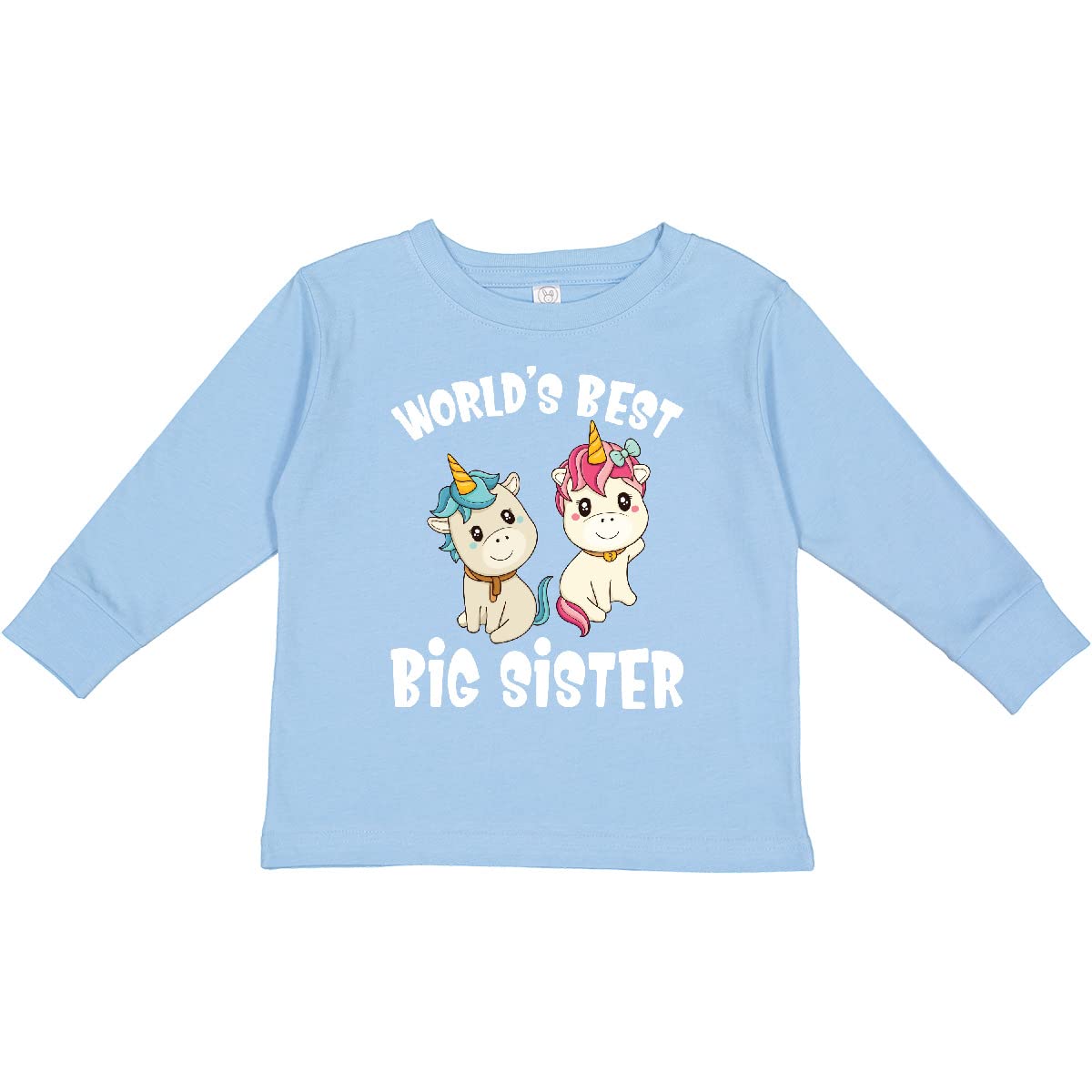 Inktastic Big Sister Toddler Long Sleeve T-Shirt - Cute Sibling Matching Outfit for Family Photos & Special Occasions