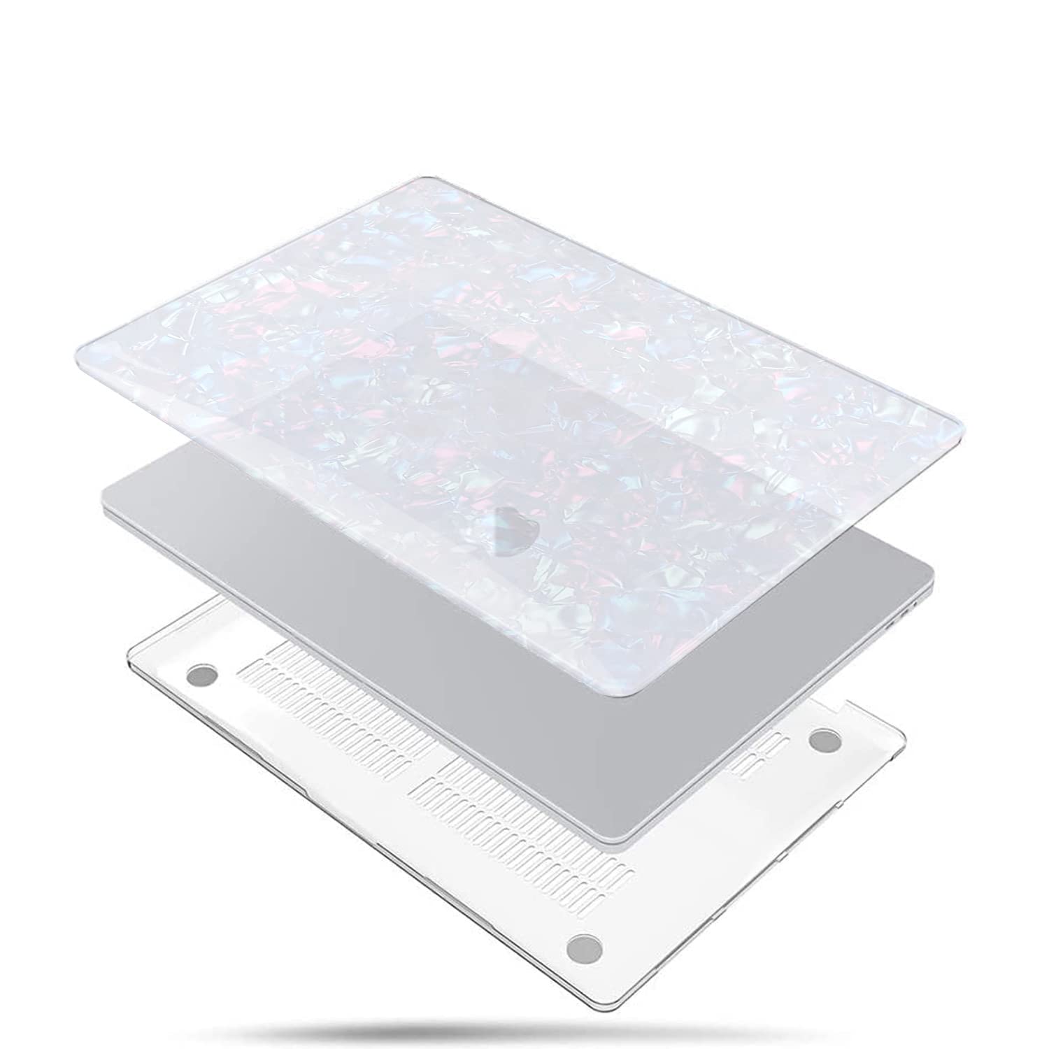 B BELK MacBook Air 13 inch Case (2020-2022 Models A2337/A2179/A1932) - Glitter Hard Shell Protective Cover with 2 Keyboard Protectors | Pearly-Luster Finish | Perfect for Work, School & Travel