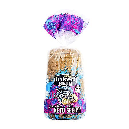 Keto Timber Wolf Keto Seeds Bread - No Sugar Added, Low Carb, Gluten Free, 18oz (1.125 lb) - Made in USA by Inked Keto - Perfect for Ketogenic Diet, Weight Loss & Healthy Breakfast