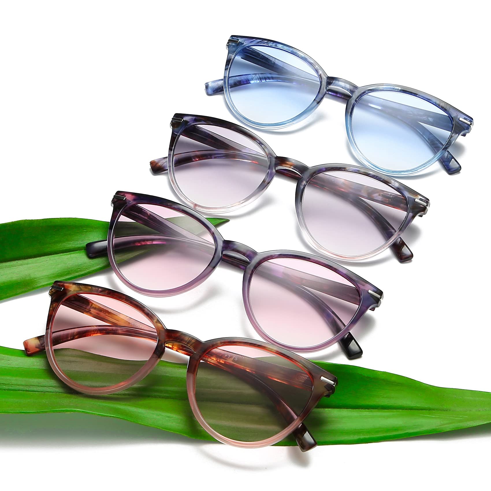 Stylish Cateye Reading Glasses for Women with Spring Hinges - Perfect for Work & Reading