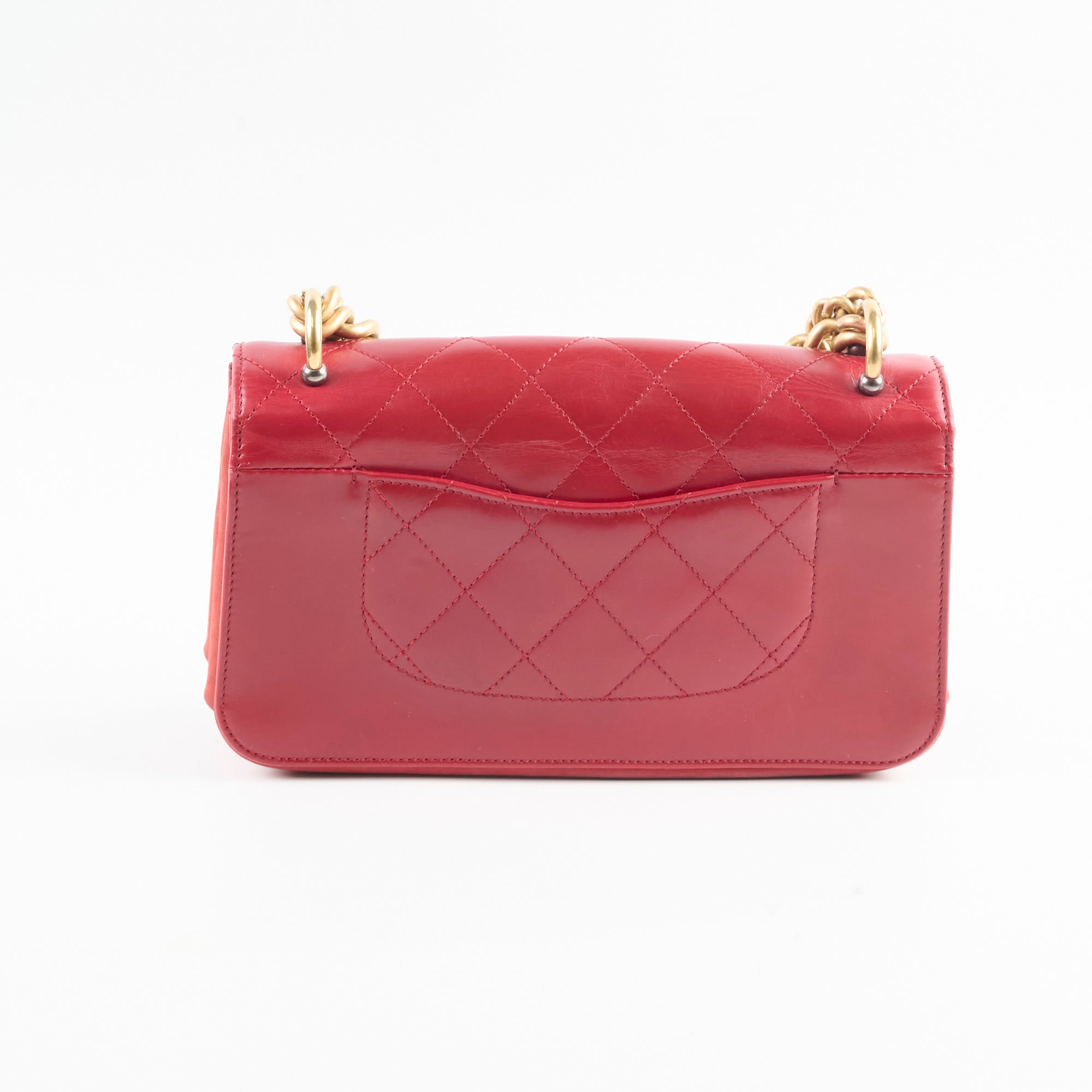 Chanel Classic Flap Bag in Seasonal Red Calfskin Leather - Perfect for Parties, Dates & Special Occasions