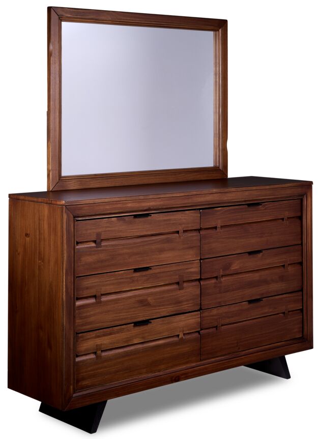 Camila 6-Drawer Dresser - Rustic Brown Wooden Chest of Drawers for Bedroom Storage & Organization | Perfect for Master Bedroom, Guest Room, or Nursery