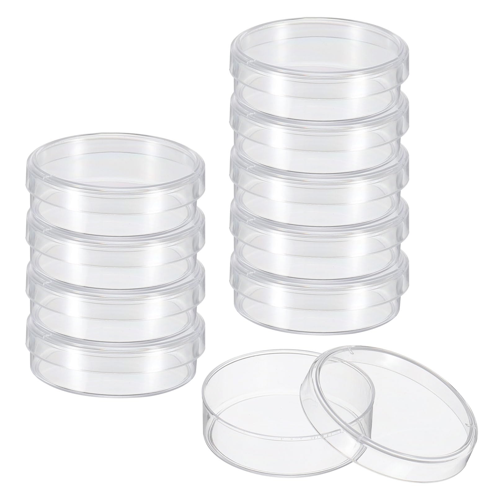 35mm Plastic Petri Dishes with Lid - 10 Pack Clear Lab Petri Plates for Tissue Culture & Science Experiments | Ideal for Microbiology Studies, Classroom Labs & STEM Projects