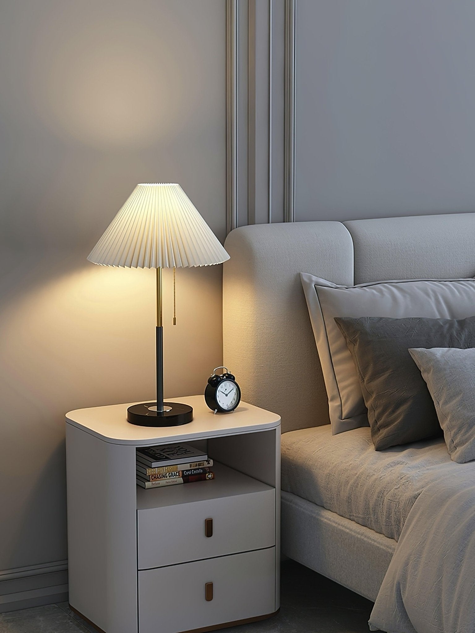 Matin Modern LED Table Lamp - Adjustable Brightness for Bedroom, Living Room & Office - Energy Efficient Nightstand Desk Light with USB Port for Home Decor & Reading