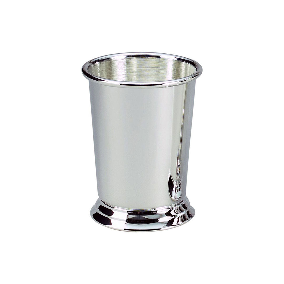 Sterling Silver Plated Julep Cup - 7oz Elegant Mint Julep Drinking Cup for Bourbon Cocktails, Southern Parties & Wedding Favors