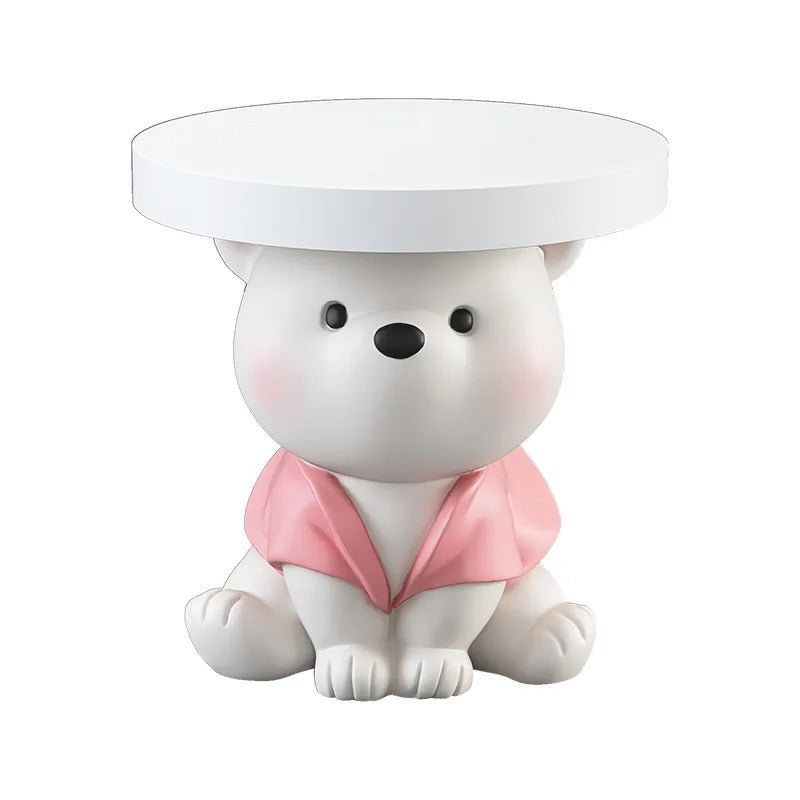 Vigorous Bear Statue - Bluetooth Speaker Side Table Decor, Handcrafted Resin Sculpture for Home & Office - Perfect for Living Room, Bedroom, or Gift Giving