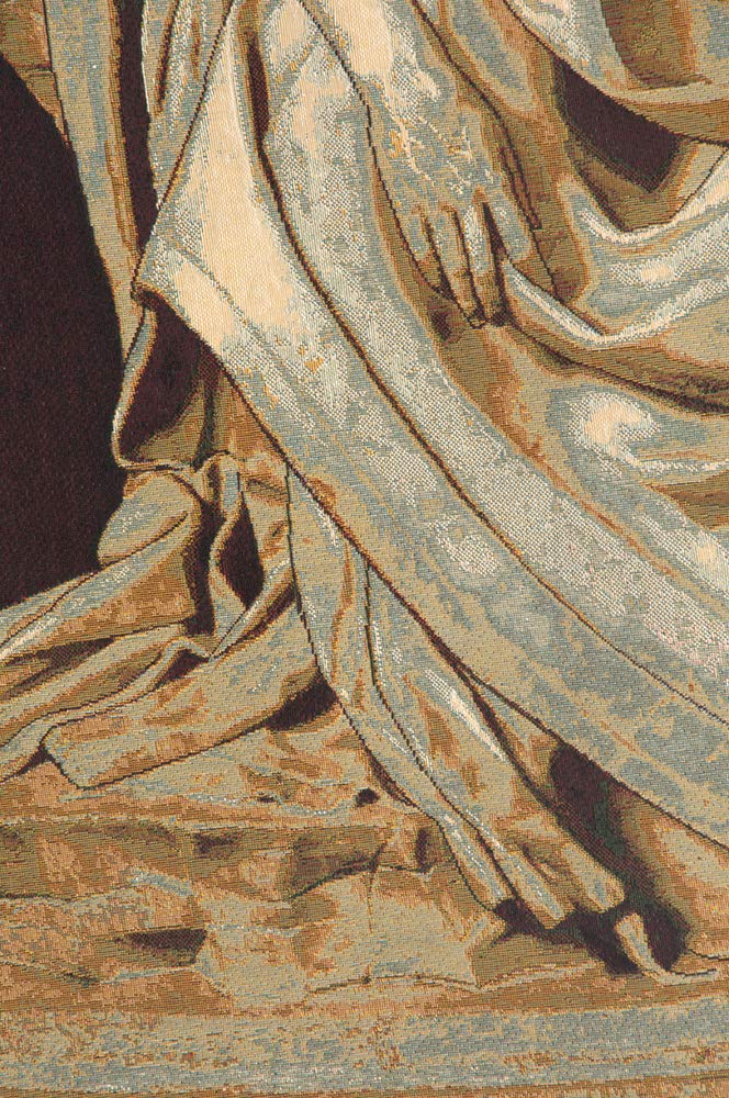Michelangelo Italian Tapestry Wall Hanging - 34x24 Inch Viscose Cotton Polyester Blend Artwork | Renaissance Home Decor for Living Room, Bedroom & Office | Charlotte Home Furnishings