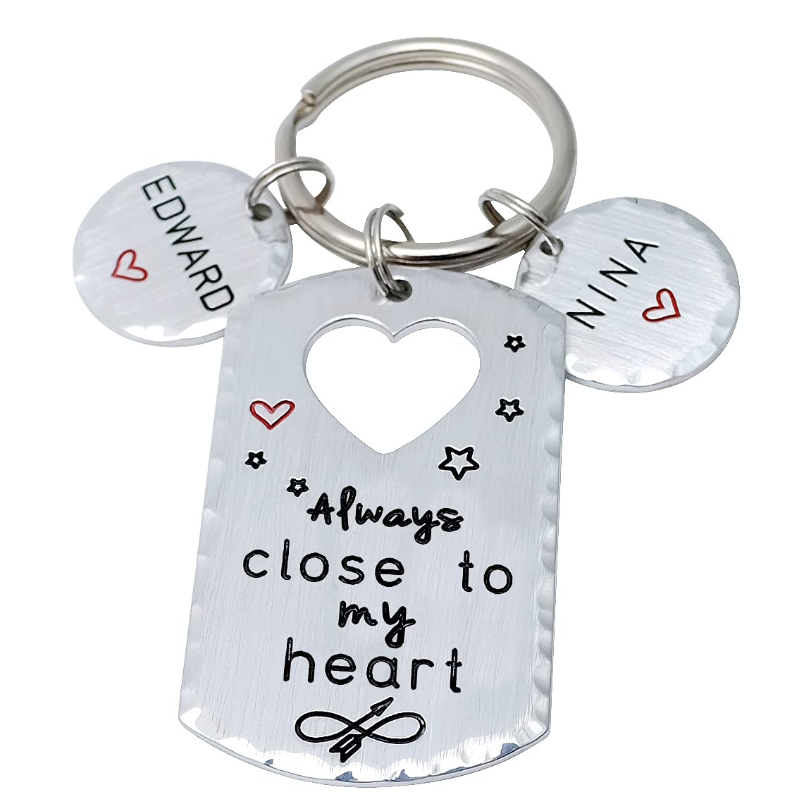 Custom Engraved Keychain - Personalized Name Keyring for Kids, Couples & Fathers - Unique Gift Idea for Birthdays, Anniversaries & Special Occasions - Perfect for Home, Office & Travel Use