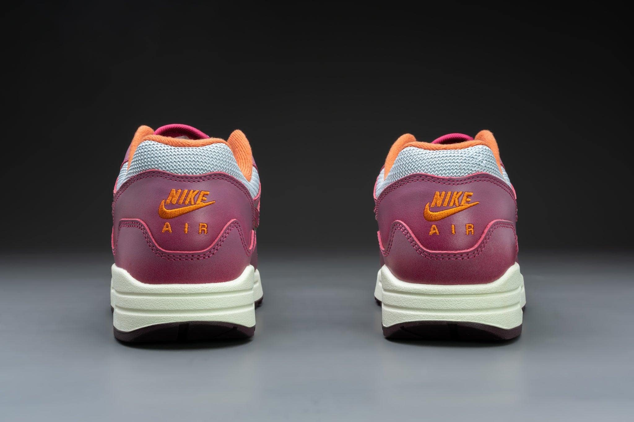 Nike Air Max 1 Patta Waves Rush Maroon Sneakers with Bracelet - DO9549-001 - Men's/Women's Running Shoes for Casual Wear & Street Style Fashion