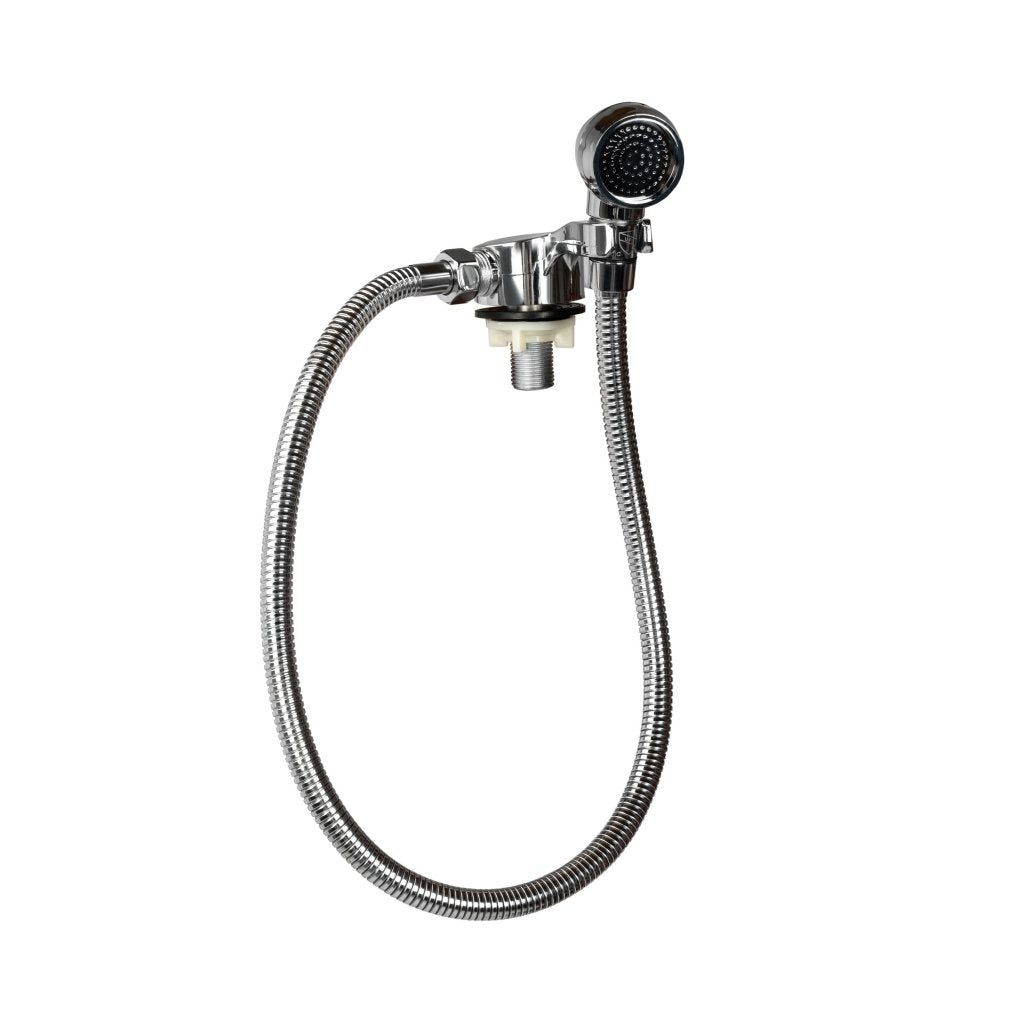 Lanvain Chrome Shower Head Styling Chair - Professional Salon Styling Chair with Adjustable Height for Hairdressers & Barbers - Perfect for Salons, Spas & Home Use
