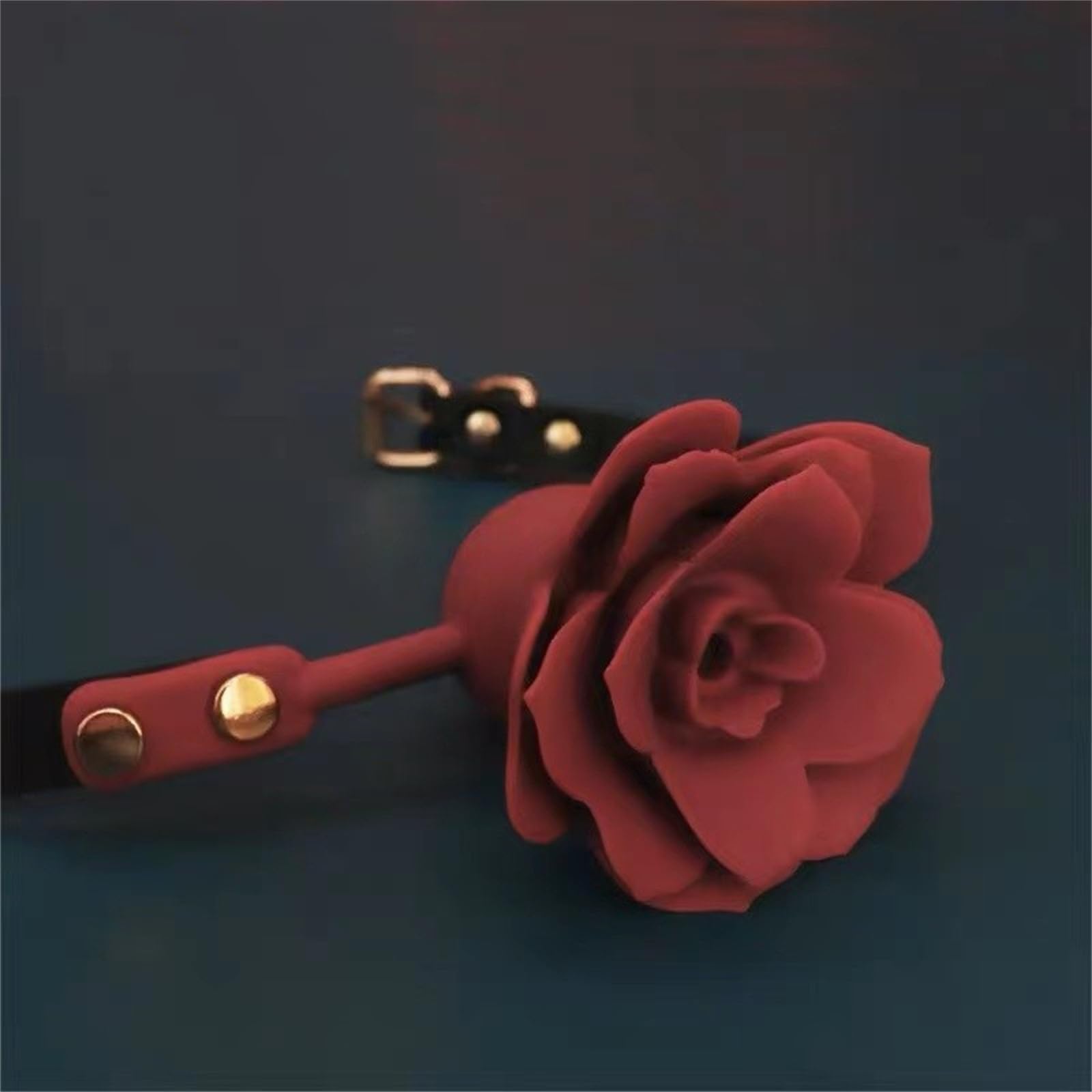 **Breathable Silicone Ball Gag BDSM Toy for Women – Rose Design Bondage Gag & Muzzle, Fetish Adult Game Accessory, Sex Slave Role Play, Cosplay (Red) – Perfect for Couples Play, BDSM Scenes & Fantasy Roleplay**