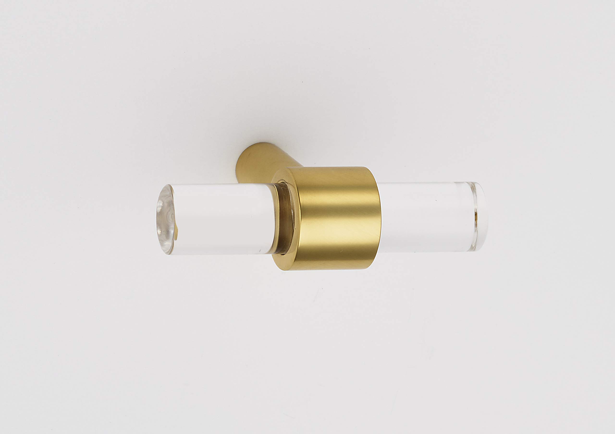 Contemporary Acrylic Cabinet Knob 1-3/4 Inch Long - Modern Bar Pull Handle for Kitchen Cabinets, Dressers & Bathroom Vanities - A860-45-PB